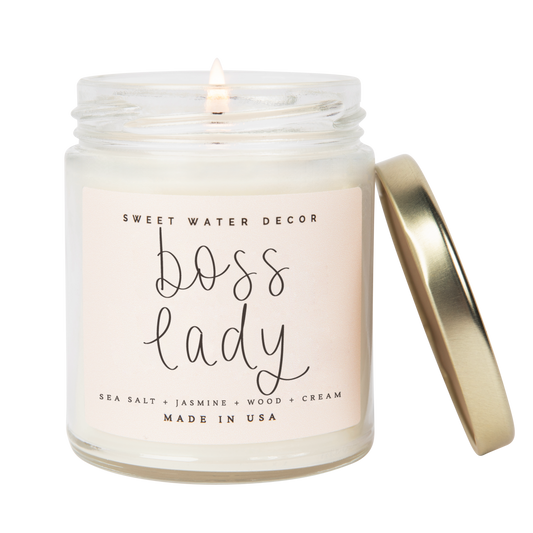 Boss Lady Soy Candle - Clear Jar - 9 oz