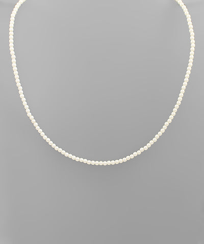 White Beaded Necklace