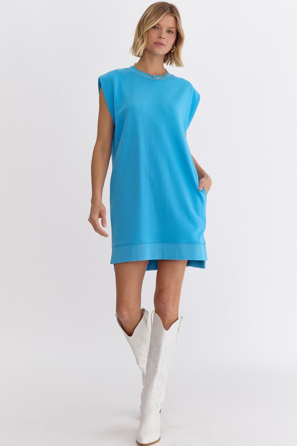 Sky Blue Mini Dress