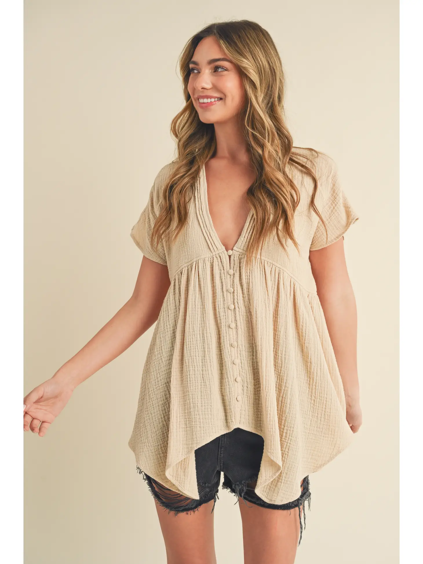 Relaxed Tiered Tee
