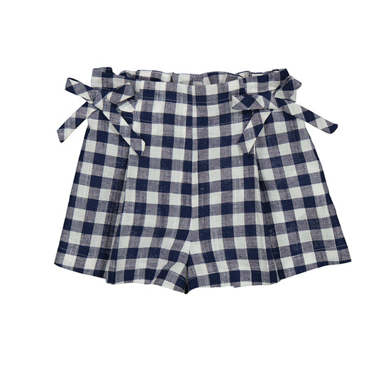 Gingham Tie Shorts